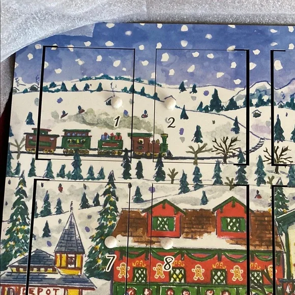 Wooden Advent Calendar - Festive Red - Picture 7 of 16